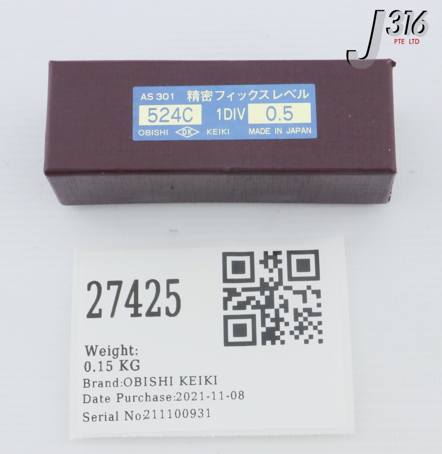 27425 OBISHI KEIKI PERCISION FIX LEVEL, 524C, 1DIV 0.5 (NEW) AS301